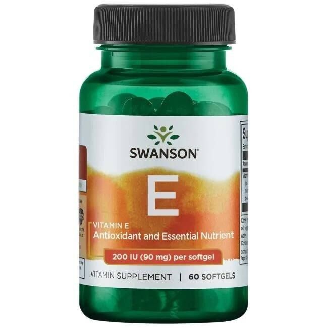 SWANSON E-vitamin 200 IU 60 kapslar – Viking Supplements