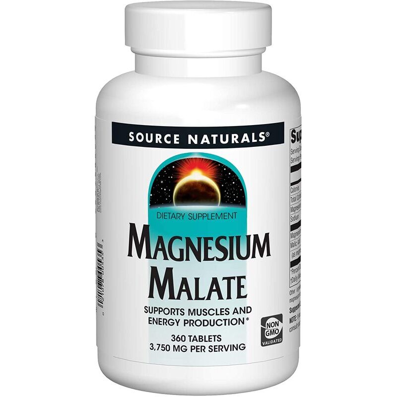 Source Naturals Magnesiummalat 1250 mg, 360 tabletter – Viking Supplements