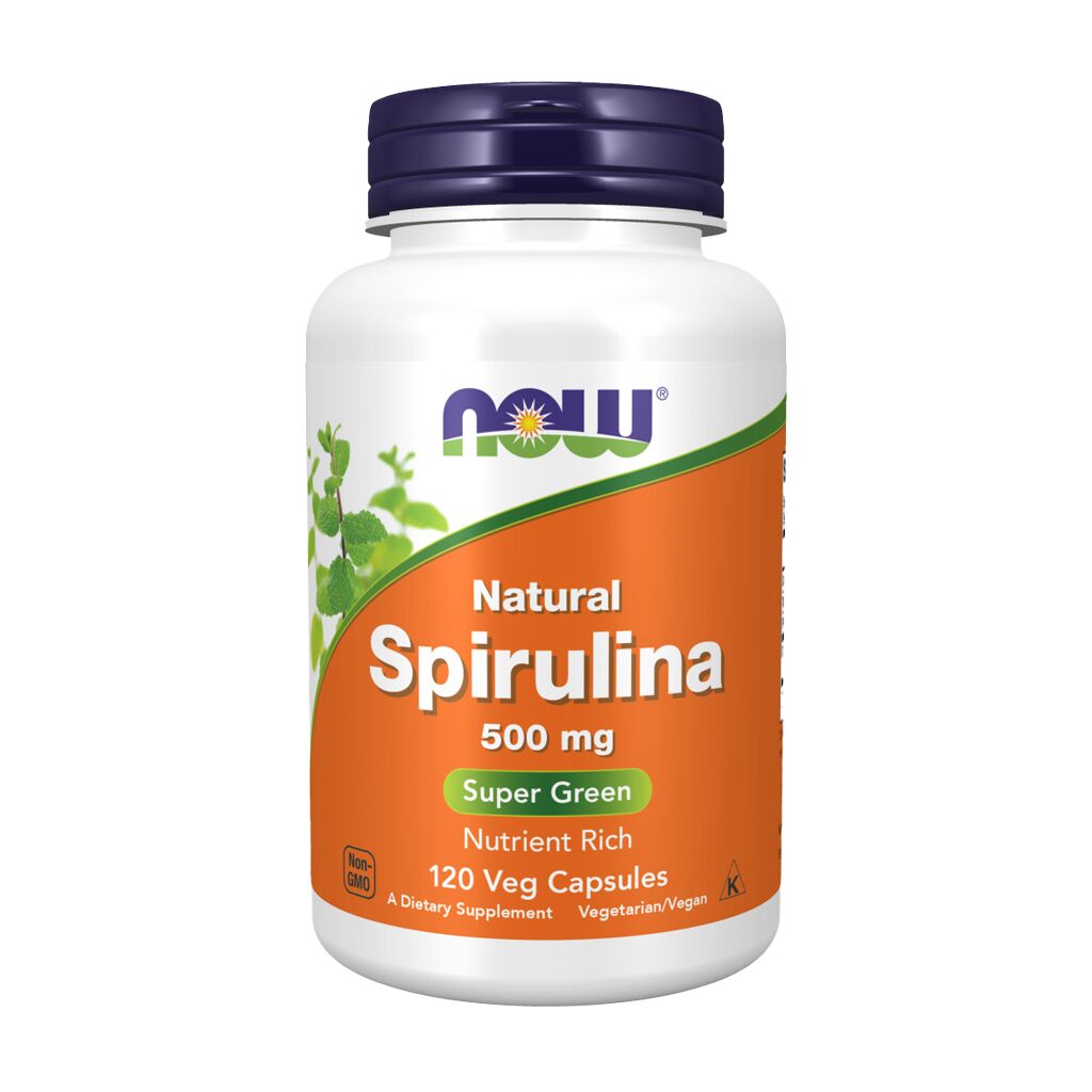 NOW Foods - Spirulina - Natural, 500mg - 120 vcaps
