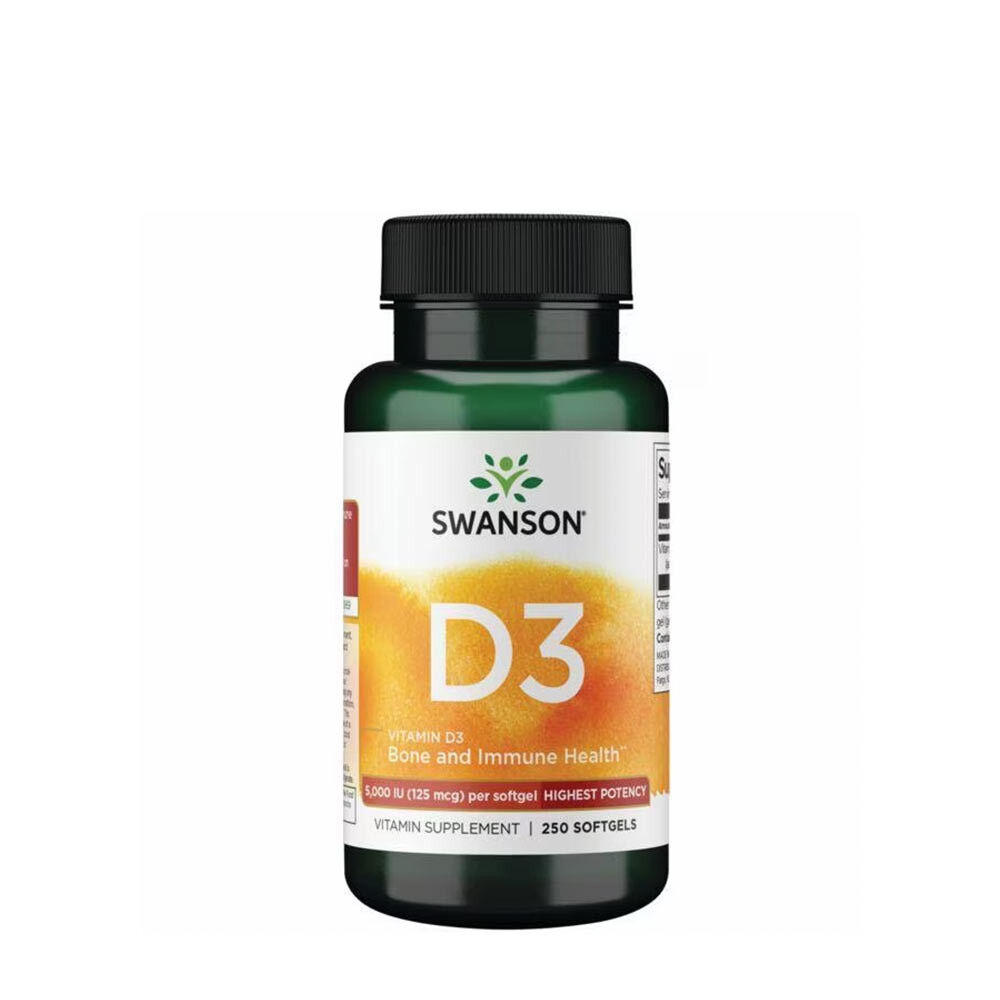 Swanson Vitamin D3 (250 mjuka gelkapslar) – Viking Supplements