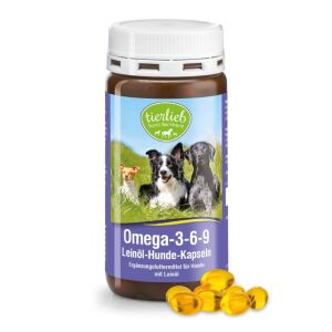 TIERLIEB Omega-3-6-9 linfröoljekapslar för hundar (180 kapslar) – Viking Supplements