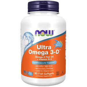 Ultra Omega 3-D med vitamin D-3 – 90 mjuka kapslar – Viking Supplements
