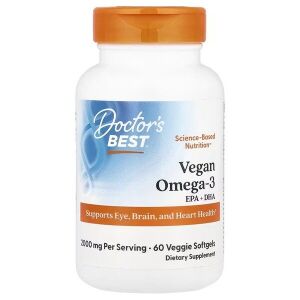 Vegansk omega-3 EPA + DHA – 60 vegetabiliska mjuka kapslar – Viking Supplements