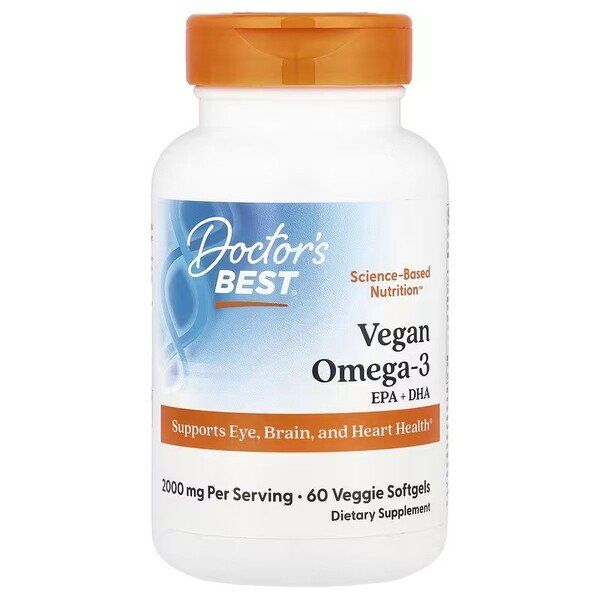 Vegansk omega-3 EPA + DHA – 60 vegetabiliska mjuka kapslar – Viking Supplements