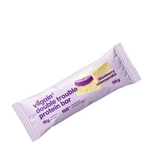 Vilgain Double Trouble proteinstång, blåbärs-cheesecake (55 g) – Viking Supplements