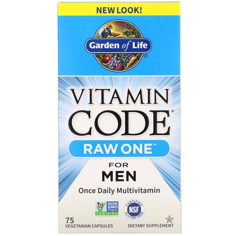Garden of Life - Vitamin Code RAW ONE til mænd, 75 kapsler