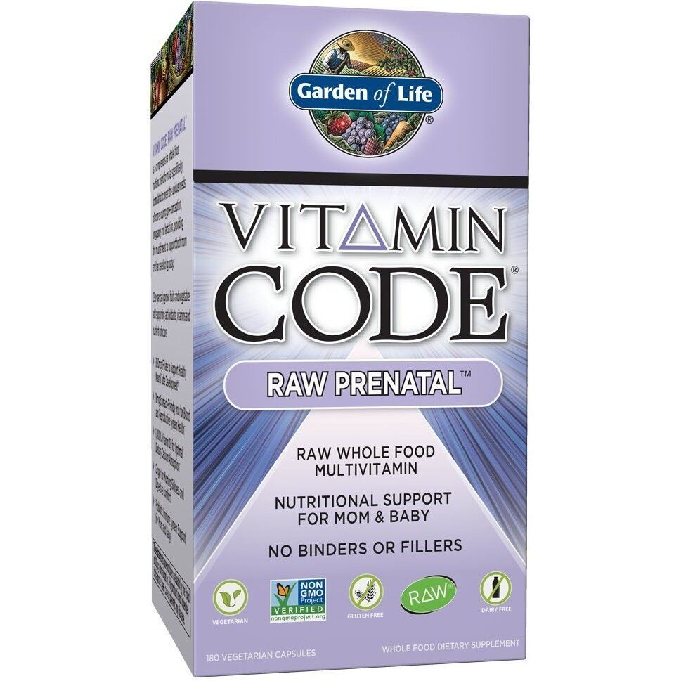 Garden of Life - Vitamin Code Raw Prænatal 180 kapsler