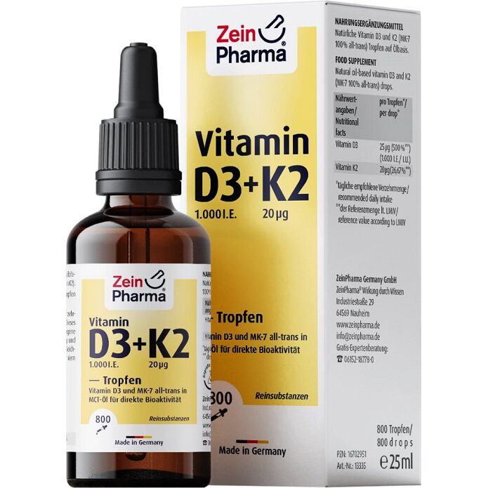 Vitamin D3 + K2 – 25 ml – Viking Supplements