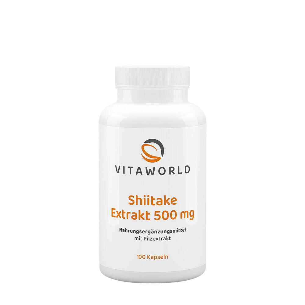 Vitaworld Shiitake Extract 500 mg (100 Capsules) - Viking Supplements