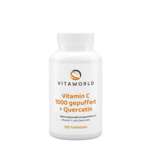 Vitaworld C-vitamin 1000 (buffrad) + quercetin (120 tabletter) – Viking Supplements