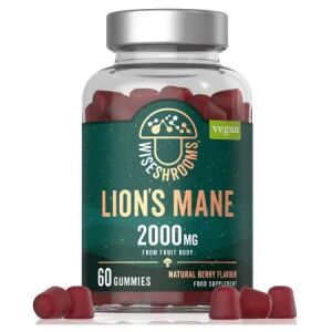 WISESHROOMS Lion's Mane-gummibonbons (60 stycken) – Viking Supplements