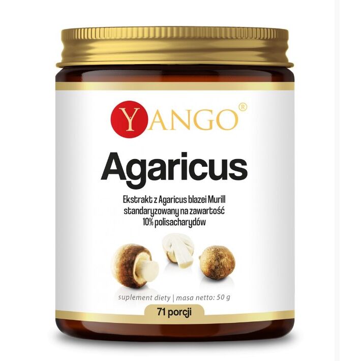 YANGO Agaricus-extrakt – 10%-polysackarider (50 g) – Viking Supplements